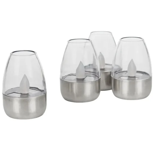 Lindby LED tafellampen Pedas, set van 10, grijs