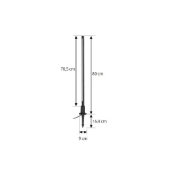Lindby LED tuinpadverlichting Neano, 80 cm, zwart, metaal, IP65
