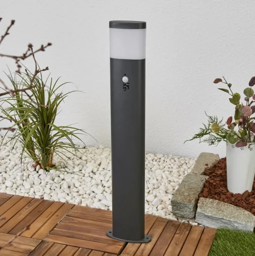 Lindby LED tuinpadverlichting Marius, 80 cm, antraciet, sensor