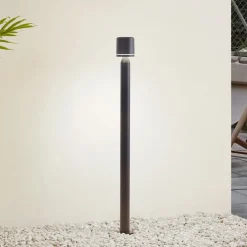 Lindby LED tuinpadverlichting Amila, zwart, aluminium, IP54