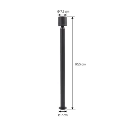 Lindby LED tuinpadverlichting Amila, zwart, aluminium, IP54
