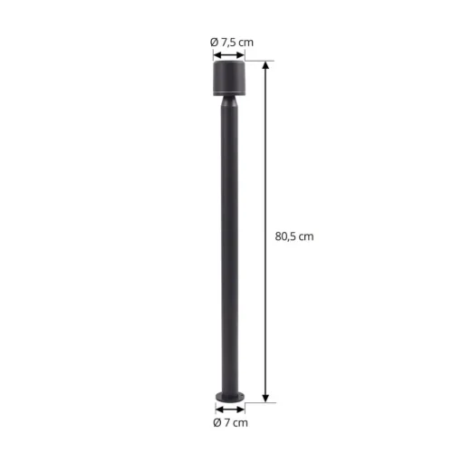 Lindby LED tuinpadverlichting Amila, zwart, aluminium, IP54