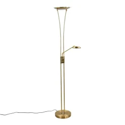 Lindby LED uplighter Eda, hoogte 180 cm, messing, dimbaar