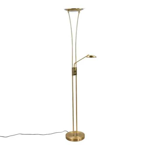 Lindby LED uplighter Eda, hoogte 180 cm, messing, dimbaar