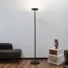 Lindby LED uplighter Malea, 180 cm, zwart, metaal