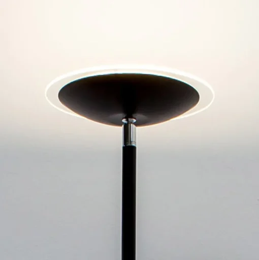 Lindby LED uplighter Malea, 180 cm, zwart, metaal
