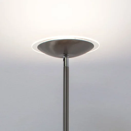 Lindby LED uplighter Malea, 180 cm, nikkel, metaal