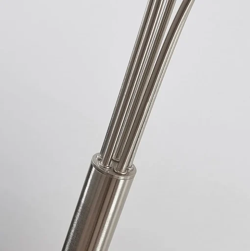 Lindby LED vloerlamp Anea, 179 cm, 5-lamps, nikkelkleurig