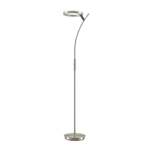 Lindby LED vloerlamp Darion, grijs, metaal, dimbaar, 180cm