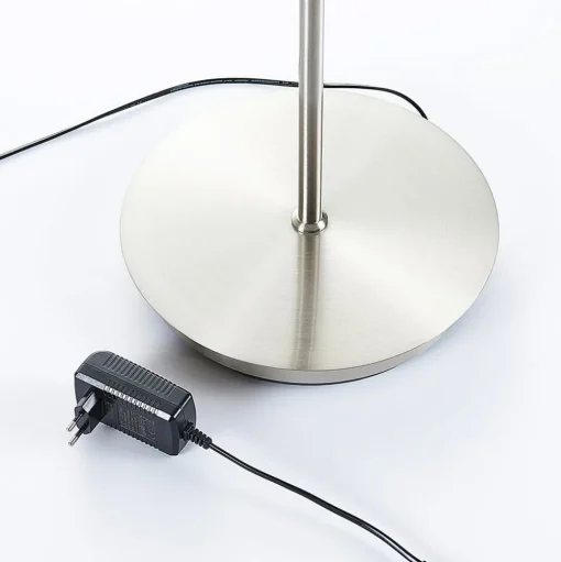 Lindby LED vloerlamp Darion, grijs, metaal, dimbaar, 180cm