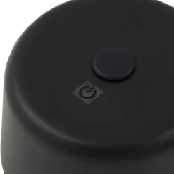 Lindby LED vloerlamp Isason, zwart, aluminium, Ø 11 cm