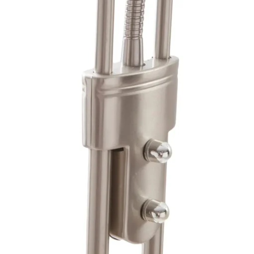 Lindby LED vloerlamp Josefin, nikkel, leeslampje, dimbaar