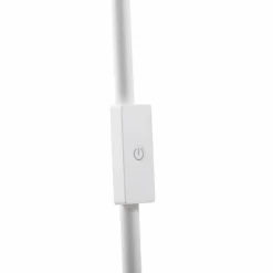Lindby LED vloerlamp Maori, wit, metaal, CCT, dimbaar