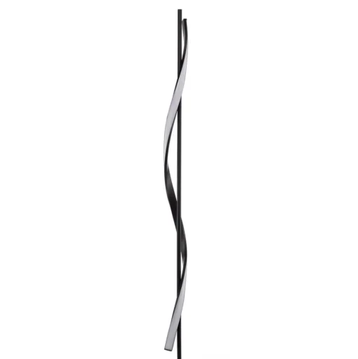 Lindby LED vloerlamp Munja, zwart, metaal, dimbaar