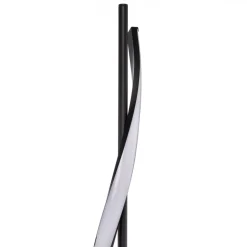 Lindby LED vloerlamp Munja, zwart, metaal, dimbaar