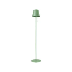 Lindby LED vloerlamp op zonne-energie Hilario, groen, ijzer, oplaadbare