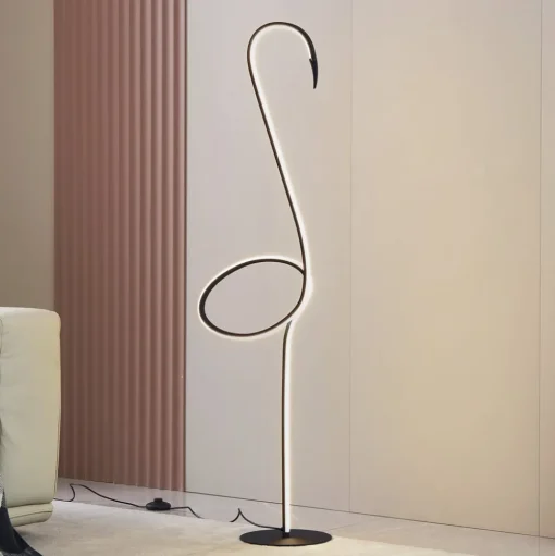 Lindby LED vloerlamp Pajaro, 130 cm, zwart, CCT, dimbaar