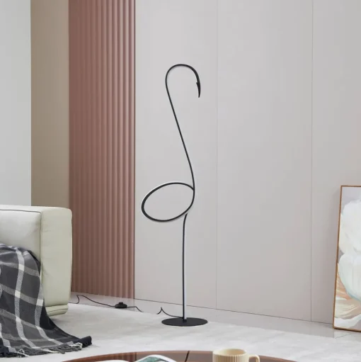 Lindby LED vloerlamp Pajaro, 130 cm, zwart, CCT, dimbaar