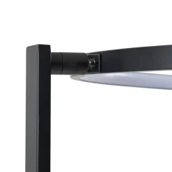 Lindby LED vloerlamp Rayon, zwart, metaal, hoogte 150,3 cm