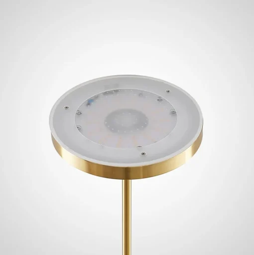 Lindby LED vloerlamp Seppa, rond, messing, metaal, 180cm