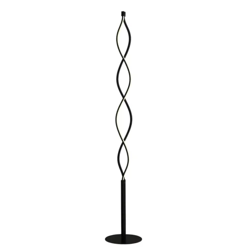 Lindby LED vloerlamp Welina, zwart, 150 cm, dimbaar