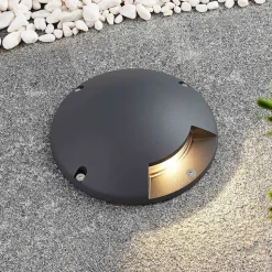 Lindby LED vloerspot Cormac, 1-lamp, Ø 21 cm, IP67
