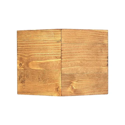Lindby LED wandlamp Benicio, 11 cm, hoekig, hout