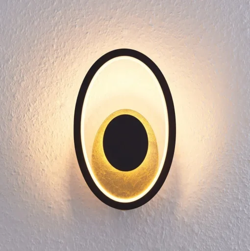 Lindby LED wandlamp Feival, 29 cm, roest/goud, metaal