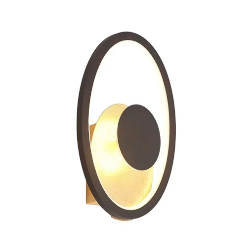Lindby LED wandlamp Feival, 29 cm, roest/goud, metaal