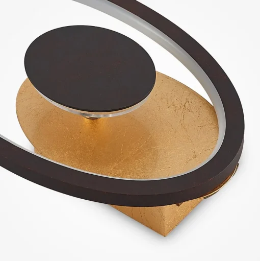 Lindby LED wandlamp Feival, 29 cm, roest/goud, metaal