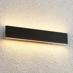 Lindby LED wandlamp Ignazia, 47cm, zwart, metaal, omhoog/omlaag