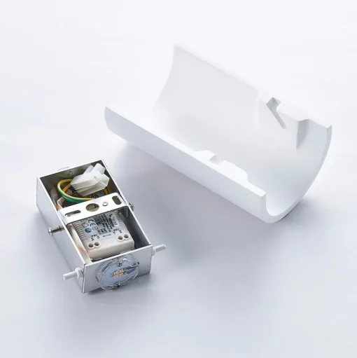 Lindby LED wandlamp Jenke, hoogte 16 cm, wit, gips