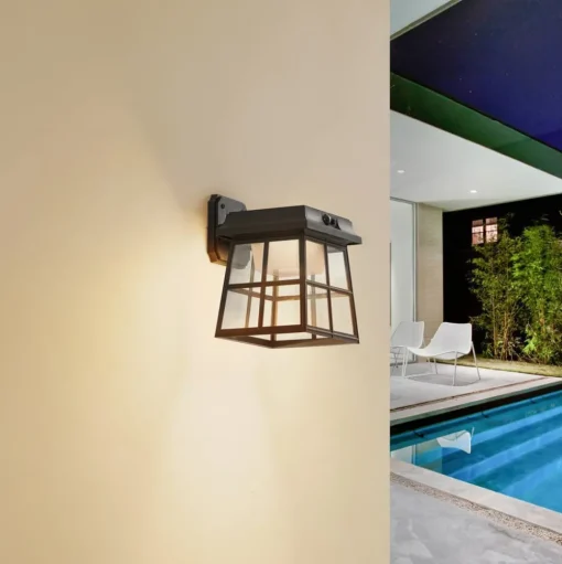Lindby LED wandlamp Latarka, hoogte 24 cm, sensor