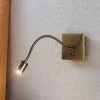 Lindby LED wandlamp Mayar, messing, metaal, leeslamp, 11cm