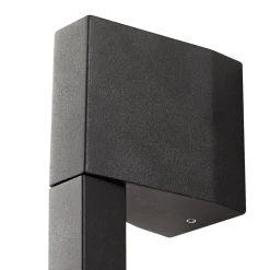 Lindby LED wandlamp Neano, 90cm, zwart, metaal, IP54
