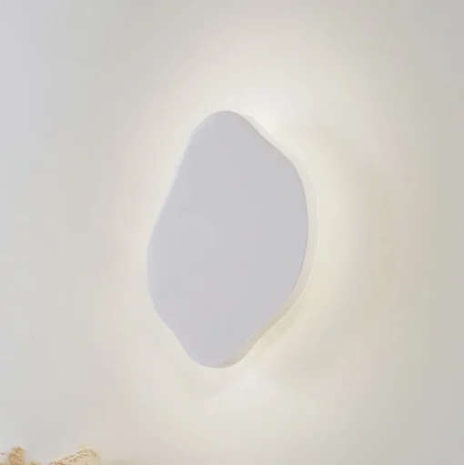 Lindby LED wandlamp Nielson, wit, gips, 30 x 30 cm