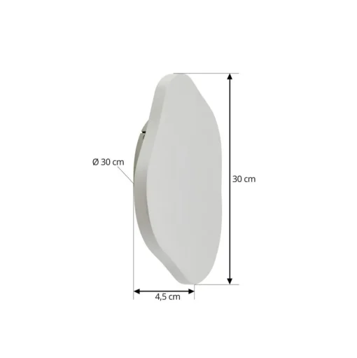 Lindby LED wandlamp Nielson, wit, gips, 30 x 30 cm