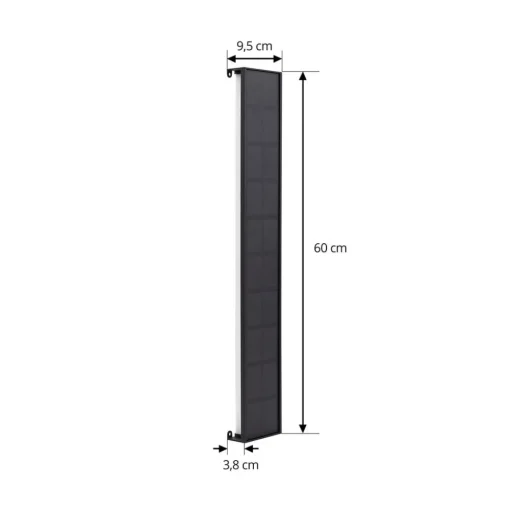 Lindby LED wandlamp op zonne-energie Laarni, dimbaar, IP54, zwart