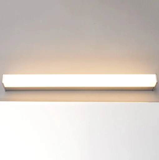 Lindby LED wandlamp Philippa, hoekig, 59 cm, chroom, IP44
