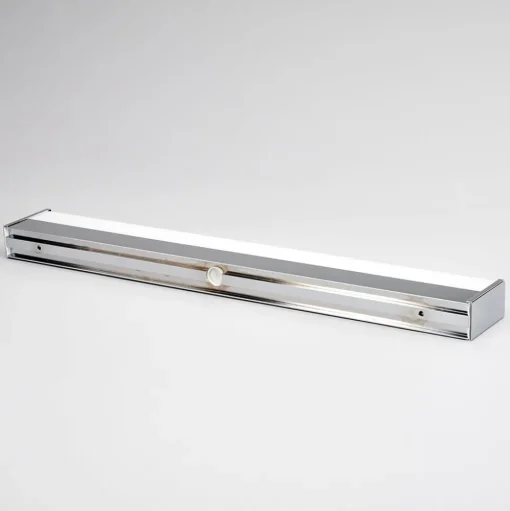 Lindby LED wandlamp Philippa, hoekig, 59 cm, chroom, IP44