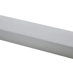 Lindby LED wandlamp Philippa, hoekig, 59 cm, aluminiumkleurig, IP44