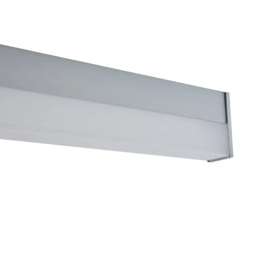 Lindby LED wandlamp Philippa, hoekig, 89 cm, aluminiumkleurig, IP44