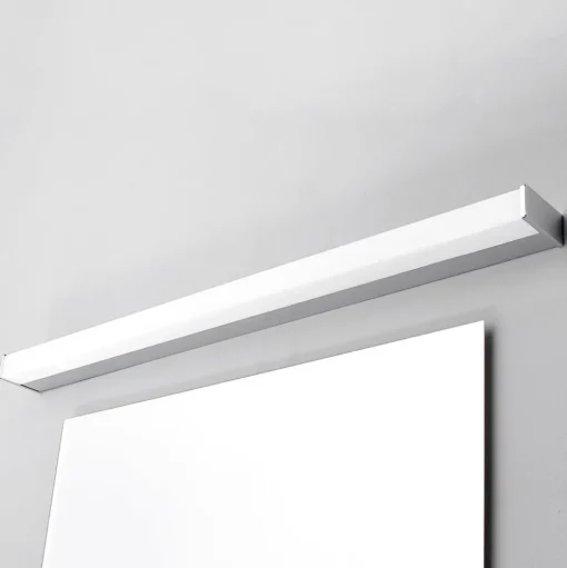 Lindby LED wandlamp Philippa, hoekig, 89 cm, chroom, IP44