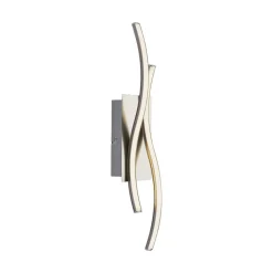 Lindby LED wandlamp Safia, 45 cm, nikkelkleurig, metaal