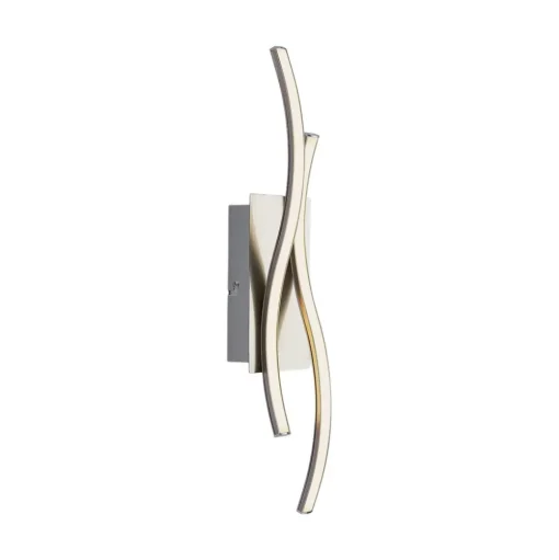 Lindby LED wandlamp Safia, 45 cm, nikkelkleurig, metaal