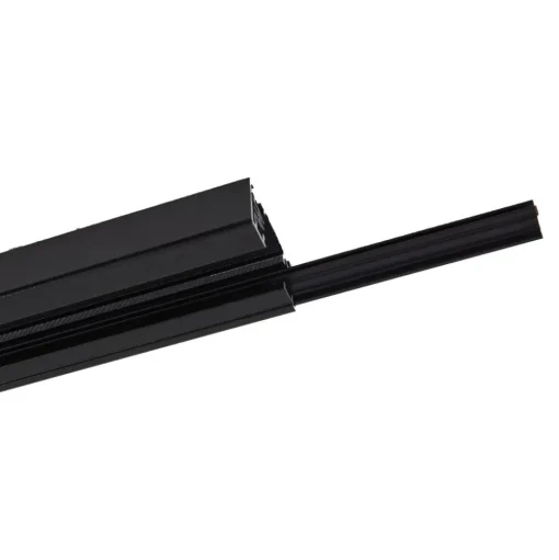 Lindby Linaro stroomrail, 50 cm, zwart, 1-fase railsysteem