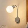 Lindby Lioma wandlamp met flexibele arm, nikkel
