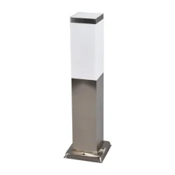 Lindby Lorian sokkellamp, 45 cm, roestvrij staal, IP44, E27