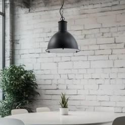 Lindby Luciane buiten hanglamp, zwart, aluminium, Ø 31,8 cm