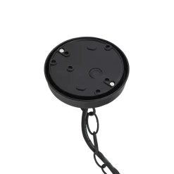 Lindby Luciane buiten hanglamp, zwart, aluminium, Ø 31,8 cm